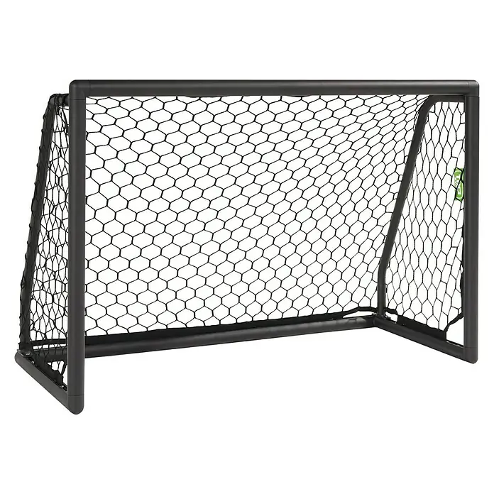 Exit Toys Fußballtor Scala - 120 x 55 x 80 cm, Schwarz - Schwarzes Metall-Fußballtor mit sechseckigem Netz.