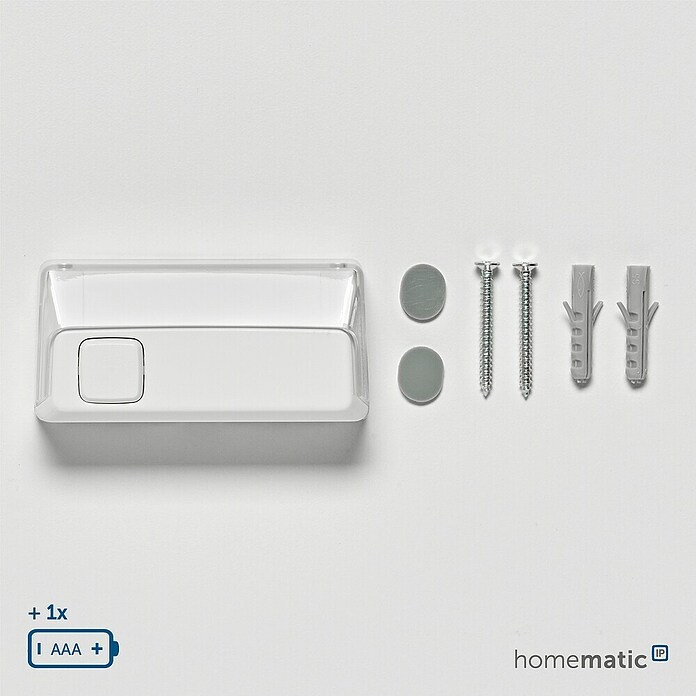 Homematic IP Klingeltaster (Weiß, 9,3 x 12,2 x 3,6 cm, Kunststoff) | BAUHAUS