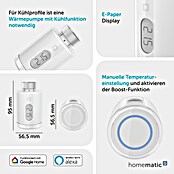 Homematic IP Heizkörper-Thermostat Pure (M30 x 1,5 mm, Ø x L: 5,65 x 9,5 cm, Weiß, 1 Stk.) | BAUHAUS