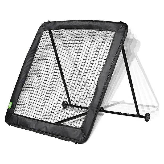 Exit Toys Rebounder Multisport Rebounder - 164 x 164 cm, Schwarz - Schwarzes Rebounder-Netz mit stabilem Rahmen und Rollen für tragbares Sporttraining.