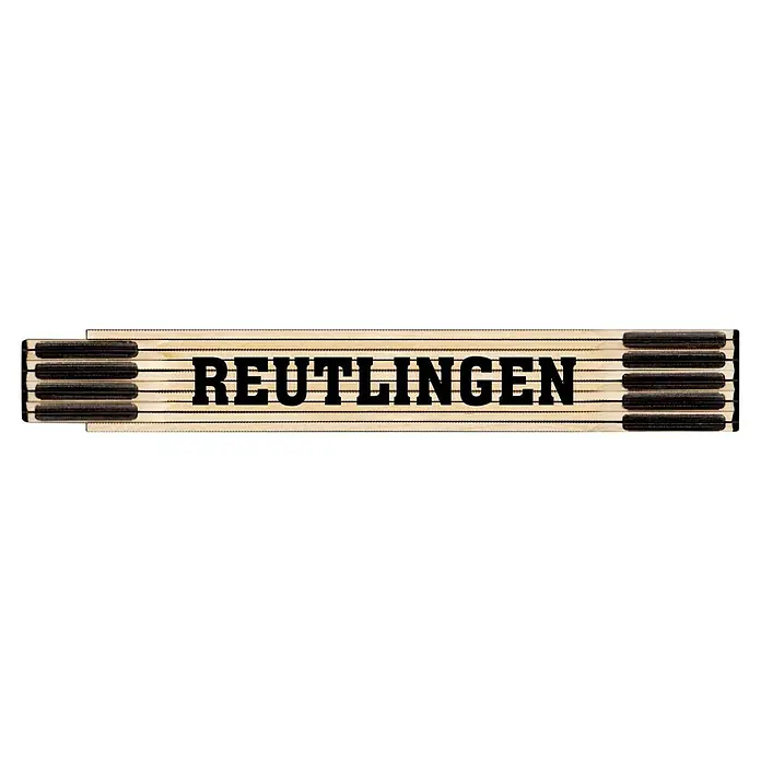 BAUHAUS Zollstock - REUTLINGEN, 2 m - Zollstock mit dem Aufdruck "Reutlingen". Ein nützliches Werkzeug und Souvenir, das die deutsche Stadt Reutlingen repräsentiert.