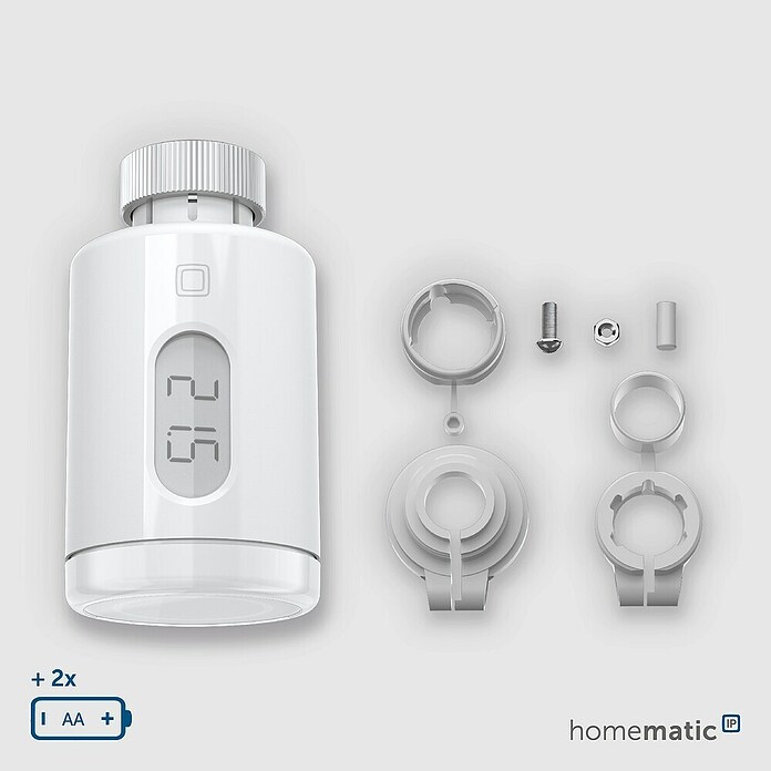 Homematic IP Heizkörper-Thermostat Pure (M30 x 1,5 mm, Ø x L: 5,65 x 9,5 cm, Weiß, 1 Stk.) | BAUHAUS