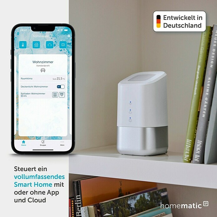 Homematic IP Steuerzentrale Home Control Unit HmIP-HCU1 (Weiß, L x B x H: 9,6 x 9,6 x 17,3 cm) | BAUHAUS