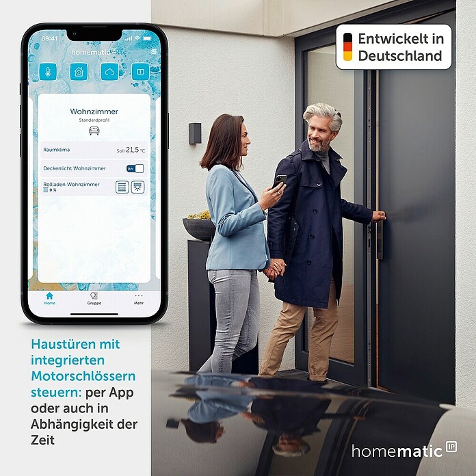 Homematic IP Controller Universal Motorschloss (Passend für: Intelligentes Türmanagement, Grau, B x L: 12,2 x 9,3 cm) | BAUHAUS