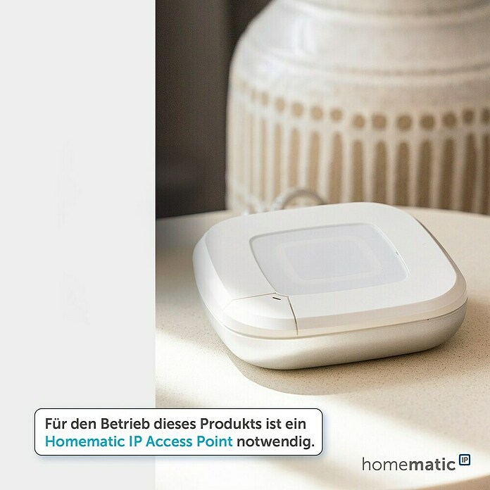 Homematic IP Funk-Raumthermostat HmIP-WTH-B (Anthrazit, Batteriebetrieben, 22 x 85 x 85 mm) | BAUHAUS