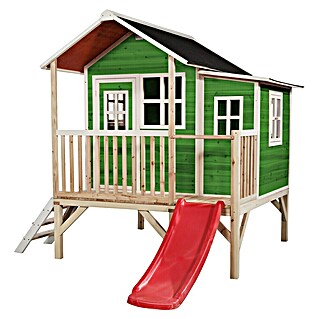 Exit Toys Spielhaus Loft 350 (L x B x H: 322 x 190 x 215 cm, Holz, Grün)