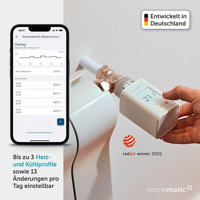Homematic IP Heizkörper-Thermostat Flex HmIP-eTRV-F (M30 x 1,5 mm) | BAUHAUS