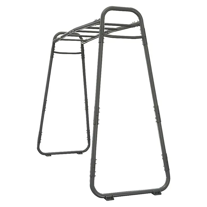 Exit Toys Klettergerüst GetSet Monkeybar MB200 - 331 x 115 x 248 cm, Stahl, Grau - Graues Klettergerüst aus Metall für aktives Spiel.