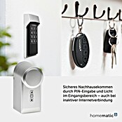 Homematic IP Funk-Türschlossantrieb HmIP-DLD-S (Silber, Batteriebetrieben, 36 x 56 x 118 mm) | BAUHAUS