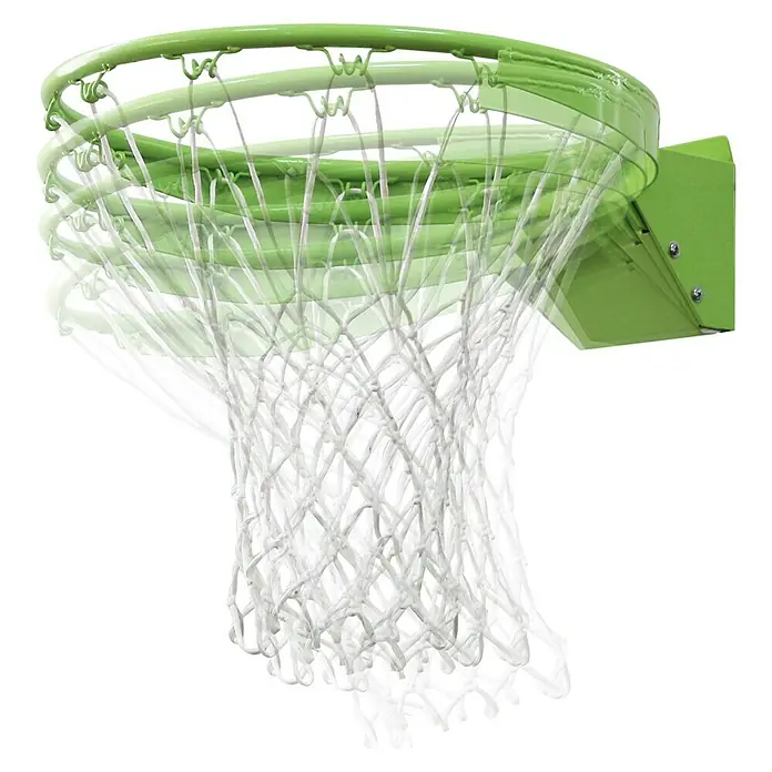 Exit Toys Basketballkorb Dunkring - Ø x H: 45 x 62 cm, Grün - Grüner Basketballkorb mit weißem Netz, mit Bewegungsunschärfe dargestellt.