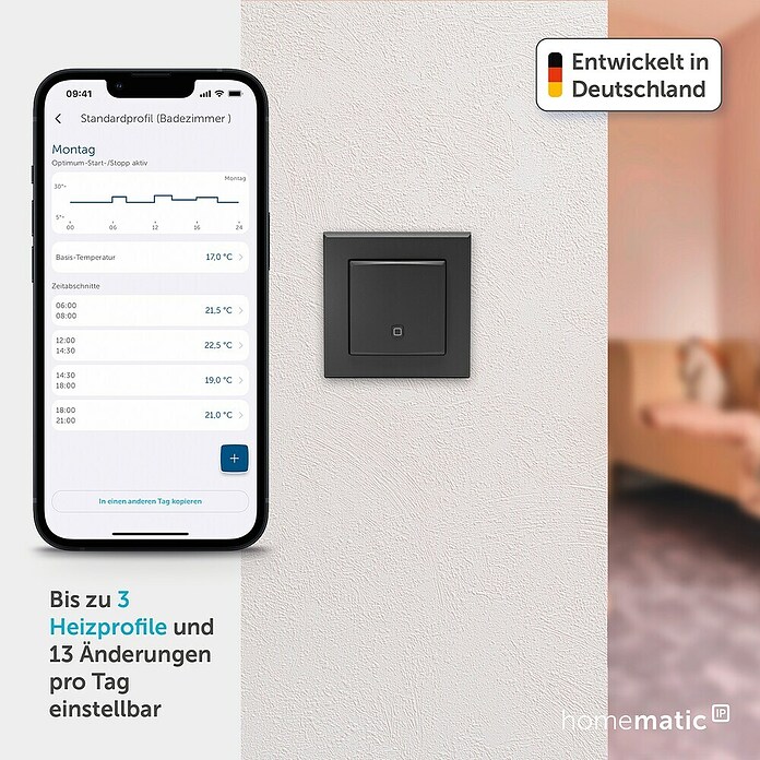 Homematic IP Funk-Temperatursensor HmIP-STH-A (Anthrazit, 20 x 86 x 86 mm, Batteriebetrieben) | BAUHAUS