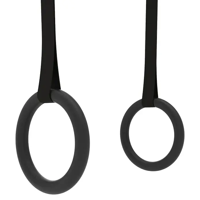 Exit Toys Turnring-Set GetSet - 2 -tlg., Kunststoff, Schwarz - Zwei schwarze Gymnastikringe mit Riemen für Training und Fitness.