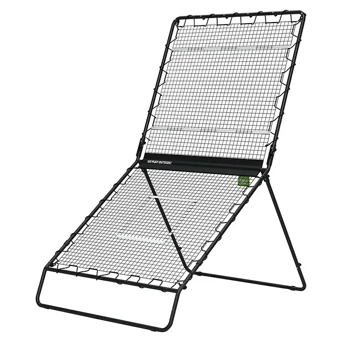 Exit Toys Sportnetz Smash Padel Rebounder - 164 x 124 x 202 cm, Stahl, Schwarz - Schwarzes, angewinkeltes Sport-Rebounder-Netz mit Metallrahmen für Balltraining.