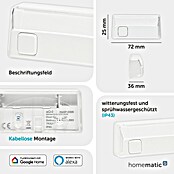 Homematic IP Klingeltaster (Weiß, 9,3 x 12,2 x 3,6 cm, Kunststoff) | BAUHAUS