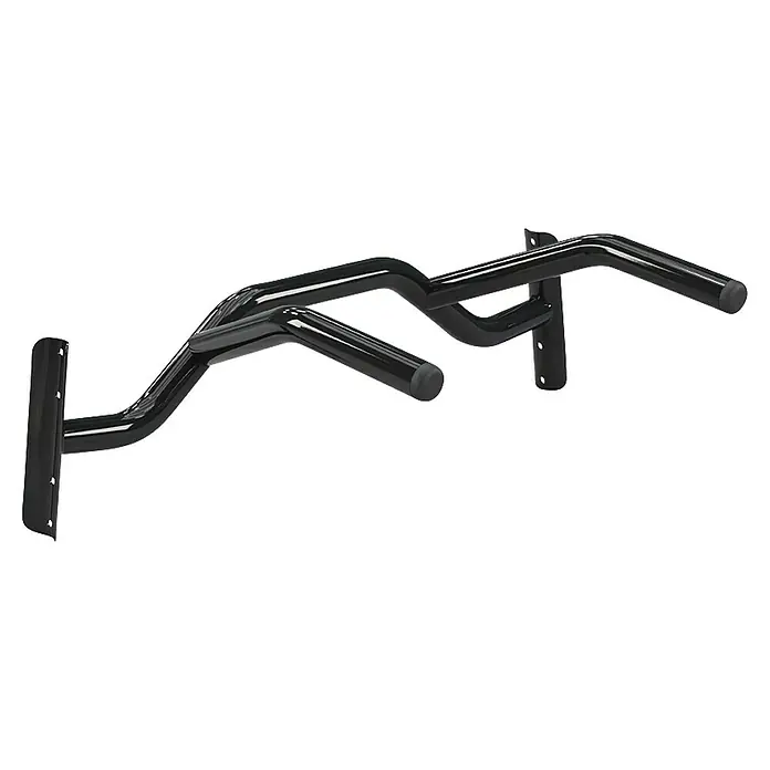 Exit Toys Klettergerüst GetSet Dip Station MB200 / MB300 / PS500 - Passend für: Alle GetSet Monkeybars, Stahl, Schwarz - Glänzende schwarze Metall-Klimmzugstange mit mehreren Griffpositionen und Montagehalterungen.