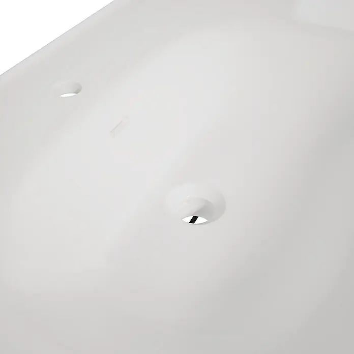 VitrA Equal Badmöbel-Set - Gesamtbreite Badmöbel: 103 cm, Weiß/Ulme, Glänzend, 3 -tlg., Mit Gestell - Weißes Keramikwaschbecken mit Überlauföffnung und Abfluss mit sichtbarem Gitter.