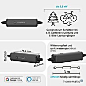 Homematic IP Smart-Steckdose Schalt-Mess-Kabel außen (IP44, Schwarz, 4,62 cm) | BAUHAUS