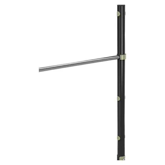 Exit Toys Turnstange Ivy - B x H: 115 x 154 cm, Einzel, Stahl - Silberne Horizontalstange und schwarzer Vertikalpfosten, mit hellgrauen Befestigungen verbunden. Ein Bauteil für Fitnessgeräte.
