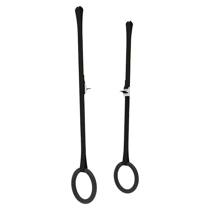 Exit Toys Turnring-Set GetSet - 2 -tlg., Kunststoff, Schwarz - Zwei schwarze Gymnastikringe mit schwarzen Gurten und weißen Schnallen für Krafttraining.