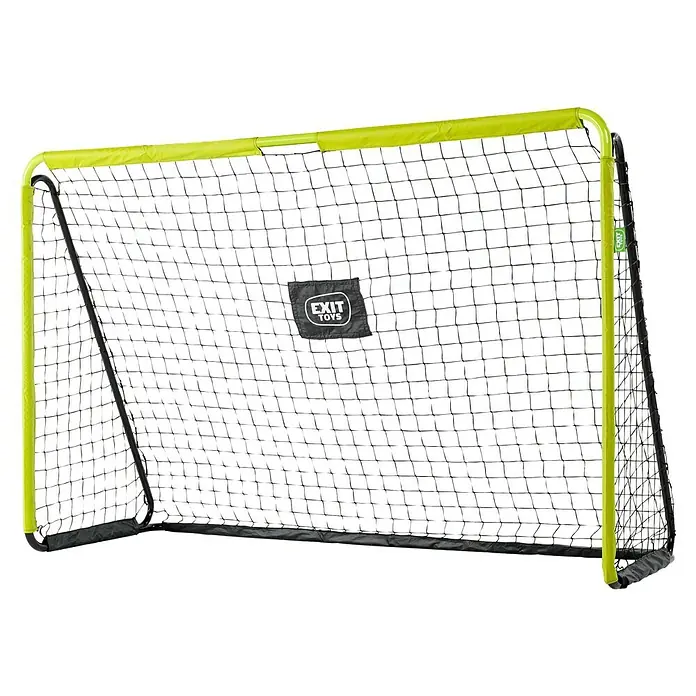 Exit Toys Fußballtor Tempo - B x H: 240 x 160 cm, Grün/Schwarz - Limettenfarbenes Fußballtor mit schwarzem Netz und „EXIT TOYS“-Logo.