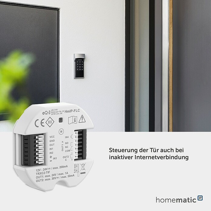 Homematic IP Controller Universal Motorschloss (Passend für: Intelligentes Türmanagement, Grau, B x L: 12,2 x 9,3 cm) | BAUHAUS