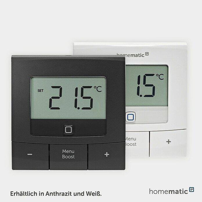 Homematic IP Termostato inalámbrico HmIP-WTH-B (Funciona con pilas, 22 x 85 x 85 mm) | BAUHAUS