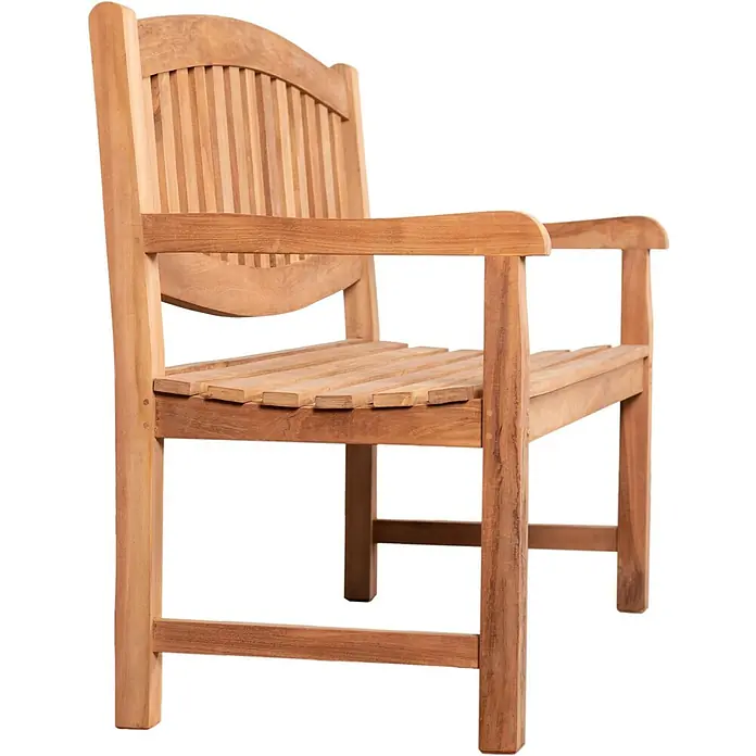 Bene Living Gartenbank Bradford - B x T x H: 120 x 60 x 94 cm, Teakholz, Natur