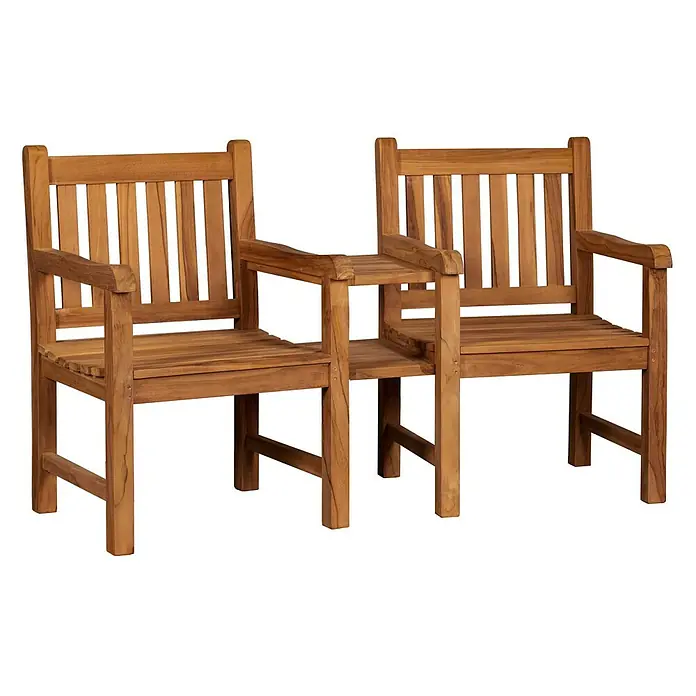 Bene Living Gartenbank Feierabend - B x T x H: 160 x 57 x 94 cm, Teakholz, Natur