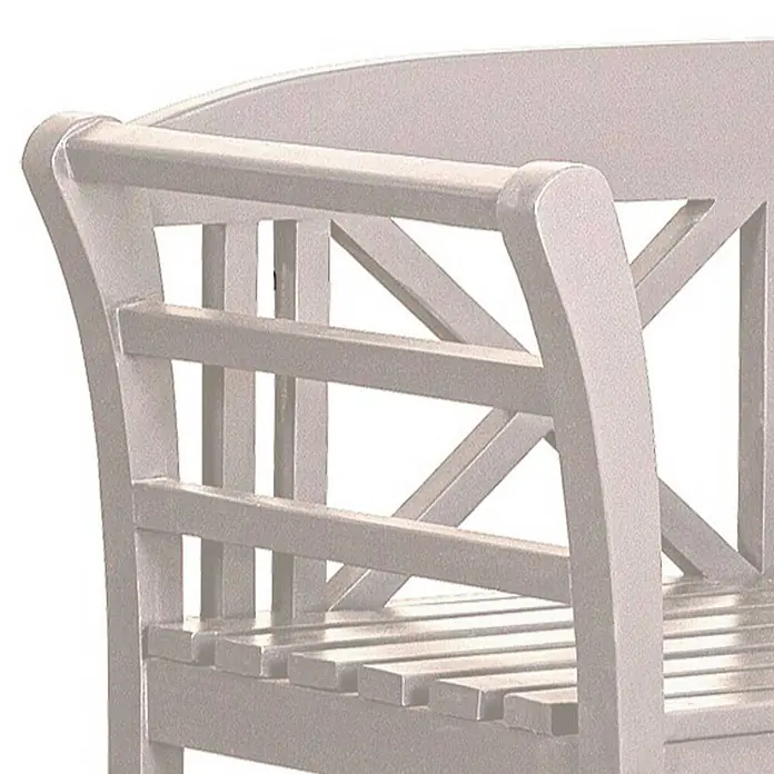 Bene Living Gartenbank Föhr - B x T x H: 130 x 53 x 83 cm, Mahagoni, Weiß