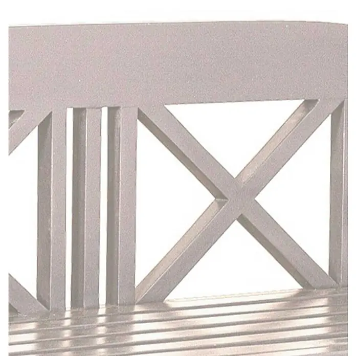 Bene Living Gartenbank Föhr - B x T x H: 130 x 53 x 83 cm, Mahagoni, Weiß