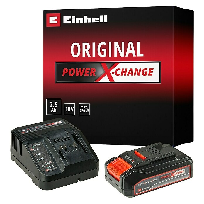 Einhell Power X-Change 18V Batería y cargador 18V-Li (18 V, 1 batería, 2,5 Ah) | BAUHAUS