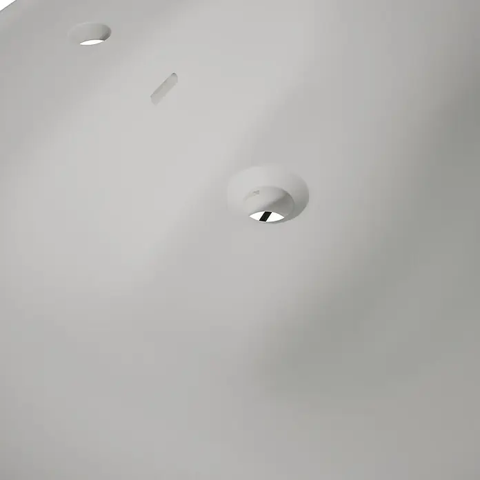 VitrA Equal Badmöbel-Set - Gesamtbreite Badmöbel: 103 cm, Steingrau/Ulme, Matt, 3 -tlg., Mit Gestell - Weißes Einbauelement mit dunklem Sensor und zwei Öffnungen für integrierte Komponenten.
