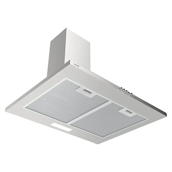 Cata Campana extractora VK-6000 - Ancho: 60 cm, 480 m³/h, Inox - Campana extractora de acero inoxidable cepillado con filtros de malla y controles laterales.