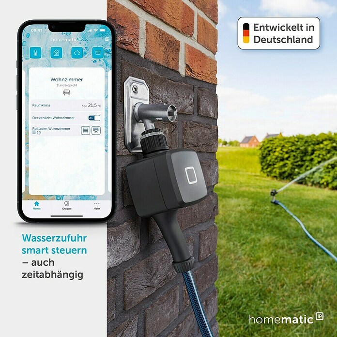Homematic IP Bewässerungsautomat HmIP-WSM (Betriebsdruck: 0,9 bar - 9 bar, Durchflusssensor: 2 - 45 L/min) | BAUHAUS