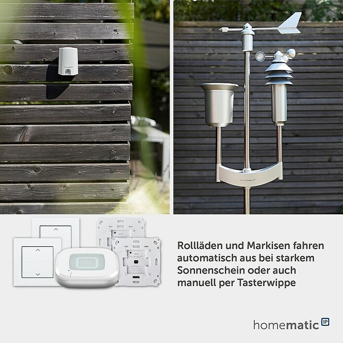 Homematic IP Starter-Set 2x Rollladenaktor für Markenschalter mit Access Point 2 HmIP-SK29 (Weiß) | BAUHAUS