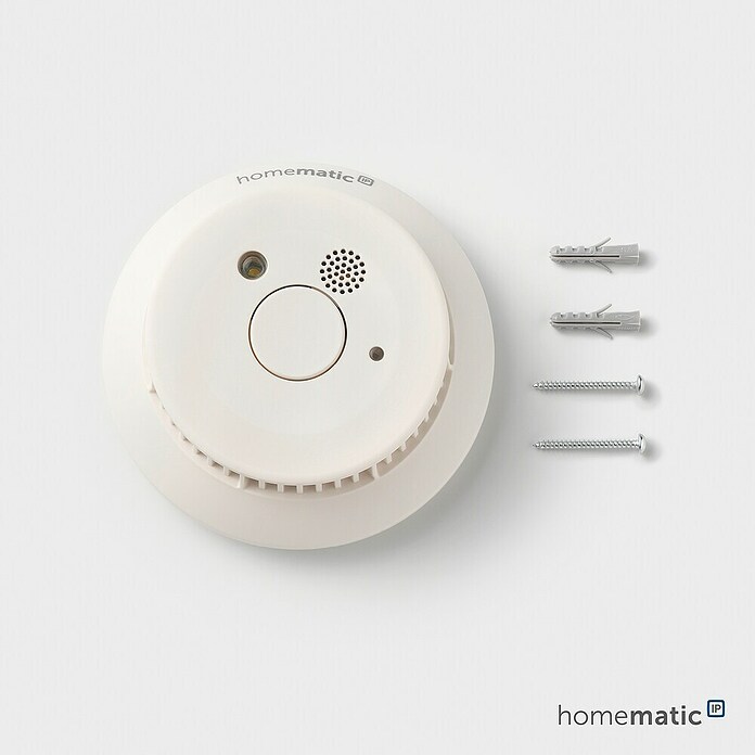 Homematic IP Rauchwarnmelder mit Q-Label (Durchmesser: 11,5 cm, Batterielaufzeit: 10 Jahre, Alarmsignal: 85 dB) | BAUHAUS