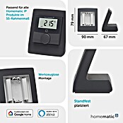 Homematic IP Halterung Tischaufsteller HmIP-DS55-A (Batteriebetrieben, 7,9 x 9 x 6,7 cm, Anthrazit) | BAUHAUS