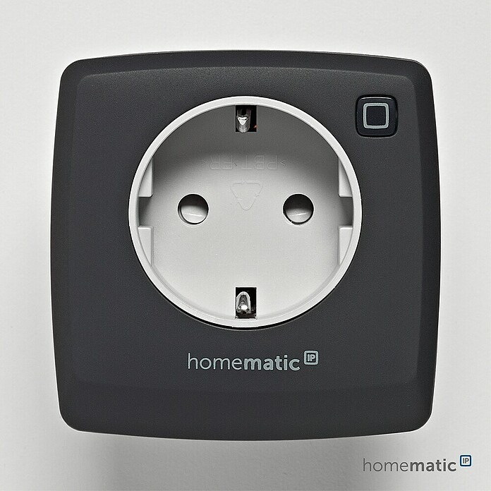 Homematic IP Smart-Steckdose HmIP-PS-2-A (IP20, Anthrazit, 3 680 W, 13 A) | BAUHAUS