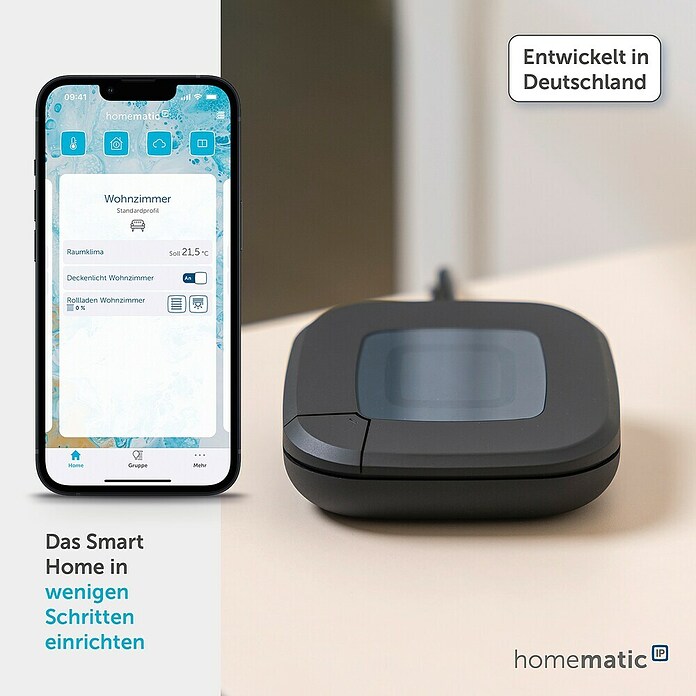 Homematic IP Steuerzentrale Access Point 2 (Anthrazit, L x B x H: 10,4 x 10,4 x 4 cm) | BAUHAUS