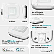 Homematic IP Steuerzentrale Access Point 2 (Weiß, L x B x H: 10,4 x 10,4 x 4 cm) | BAUHAUS
