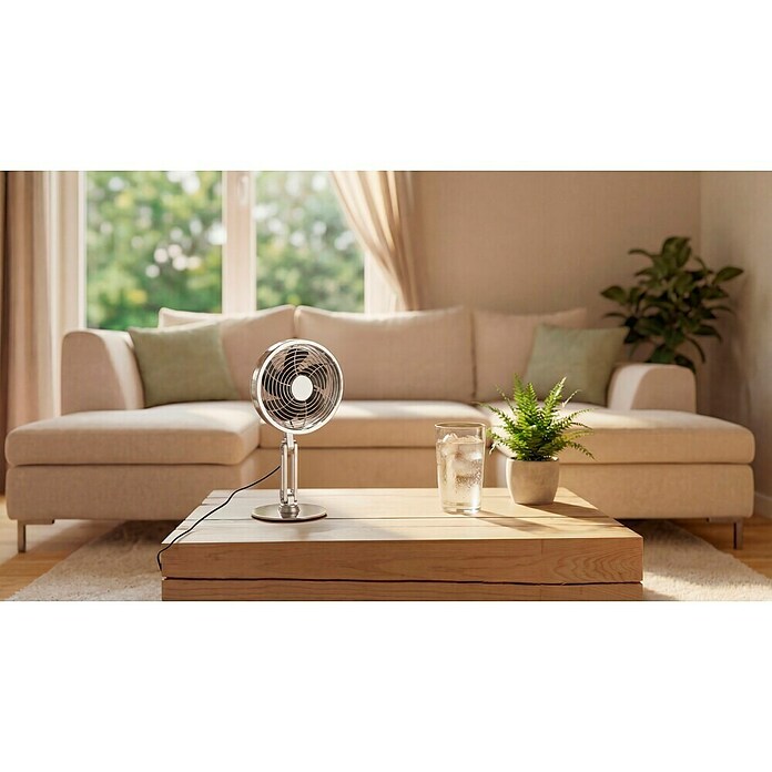 Voltomat Namizni ventilator Mini  (Srebrna, 13 cm) | 3443 - Tisch/Standventilatoren QM | CBLB - Ventilatoren Qualitätsmarke | CBL - Ventilatoren | CB - Elektroinstallation | C - Elektro | BAUHAUS
