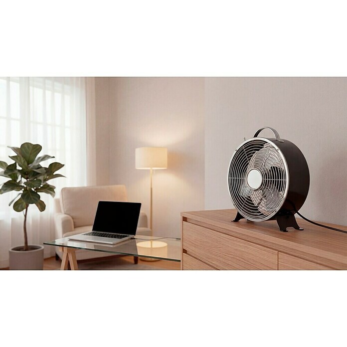 Voltomat Namizni ventilator Retro  (Barva: Črna, Premer: 25 cm) | 3443 - Tisch/Standventilatoren QM | CBLB - Ventilatoren Qualitätsmarke | CBL - Ventilatoren | CB - Elektroinstallation | C - Elektro | BAUHAUS