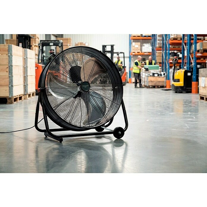 Voltomat Bodenventilator Industrieventilator mit Rollen (Schwarz, 60 cm) | BAUHAUS
