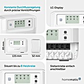 Homematic IP Fußbodenheizungsregler HmIP-FALMOT-C8 (135 x 52 x 85 mm) | BAUHAUS