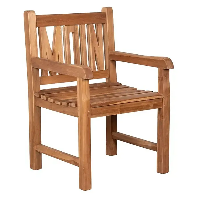 Bene Living Gartenstuhl Moin - Teakholz, Natur, B x T x H: 60 x 60 x 91 cm