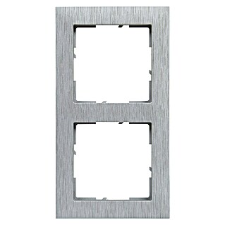 Legrand Suno Marco (Aluminio, Cepillado, Modelo de mecanismos: x 2, Plástico, Ubicar)