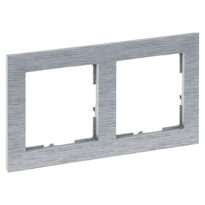 Legrand Suno Marco (Aluminio, Cepillado, Modelo de mecanismos: x 2, Plástico, Colocar) | BAUHAUS