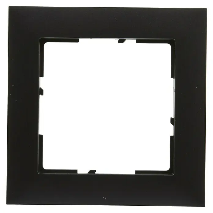 Legrand Suno Marco - Negro, Modelo de mecanismos: x 1, Plástico, Colocar - Marco negro mate para un interruptor o enchufe eléctrico.