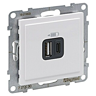 Legrand Suno Cargador USB A+C (Blanco, Modelo de mecanismos: x 2)