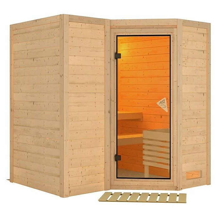Karibu Massivholzsauna Sahib 1